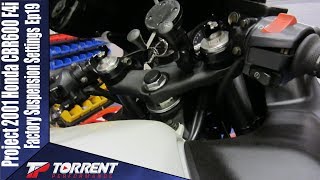 Factory Suspension Setup on Project 2001 Honda Cbr600 F4i Episode 19 [upl. by Ender]