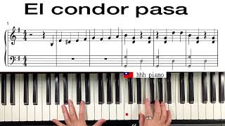 El Cóndor Pasa  老鷹之歌  piano  sheet music [upl. by Helbonna]