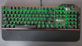 Mechanical Gaming Keyboard Genesis RX85 RGB illumination test PRISMO efect [upl. by Constantia]