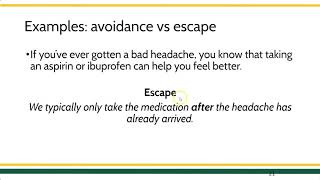 Escape vs Avoidance Examples [upl. by Reivazx788]