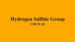 Qualitative Analysis  The Hydrogen Sulfide Group [upl. by Granese]