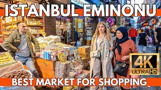 ISTANBUL TURKEY 2023 BEST MARKET FOR SHOPPING EMINONU WALKING TOUR  4K UHD 60FPS [upl. by Renrut198]