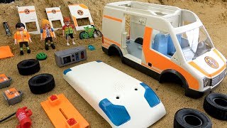 Assembling PLAYMOBIL Ambulance with Light and Sound Rescue Car Toy for Kids [upl. by Tartan]