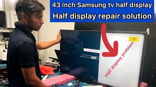 led tv half screen repair  Samsung 43 inch led screen half problem repairing [upl. by Ssor]