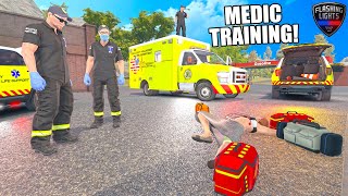 REAL LIFE MEDIC TRAINING Multiplayer Flashing Lights Game [upl. by Grubman855]