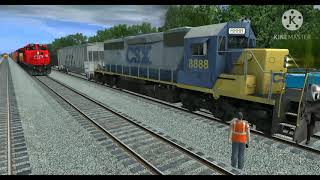 TANE CSX 8888 escapes the yard [upl. by Arand]