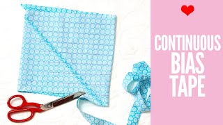 How to Make Continuous Bias Tape Bias Binding [upl. by Eelrefinnej]