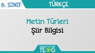 Metin Türleri  Şiir Bilgisi [upl. by Mauri308]