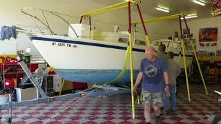 Lift Sailboat Off Trailer [upl. by Enywad417]