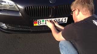 How to Mount Your Custom European License Plate Using 3M Dual Lock [upl. by Shapiro]