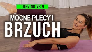 MOCNY BRZUCH I PLECY🔥 Trening nr9 Wyzwanie 30dniowe  Monika Kołakowska [upl. by Serolod]