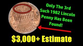 3rd Example Of Rare 1982 Lincoln Penny Is On The Auction Block  3000 Estimate [upl. by Ail]