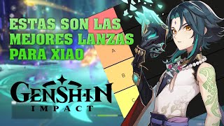 Mejores Lanzas Para Xiao Top dps Genshin Impact [upl. by Edahsalof]