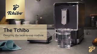 How to descale espresso coffee machine beantocup – The Tchibo descaler for descaling [upl. by Ailedamla894]