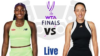 Coco Gauff vs Jessica Pegula  WTA Finals Riyadh 2024 Live [upl. by Andreana643]