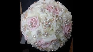 DIY Brooch Bouquet l MARIROMANCE l Wedding project [upl. by Schulein]