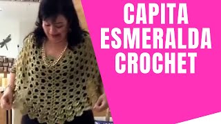 💜 Cómo Tejer una Capita o Poncho Dorado  Crochet Fácil y Rápido  Yo Tejo con Laura Cepeda 💜 [upl. by Acul408]