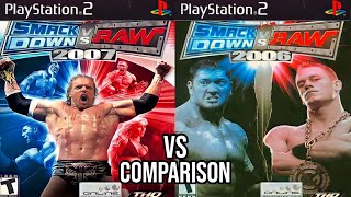 Wwe Smackdown VS Raw 2007 Vs 2006 PS2 [upl. by Nyladnor714]