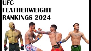 UFC Featherweight Rankings 2024 [upl. by Einnoc274]