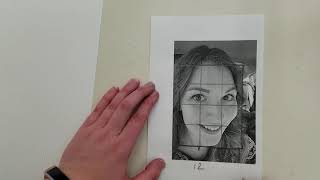 Grid Drawing Portrait Simple [upl. by Aracal135]