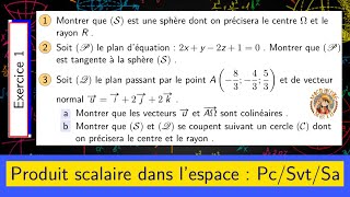 Produit scalaire dans l’espace — Exercice 1 — 2BAC PCSVTSA [upl. by Aveneg]