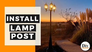 How to Install a Lamp Post  Great DIY Project [upl. by Kingsly]