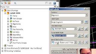 Civil 3D  Alignment Name Label Style to Design Intersecting Alignments Profile Elevations [upl. by Mccall]