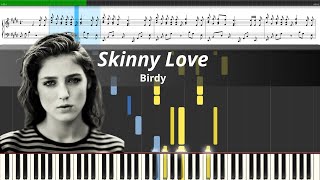 🎵 Skinny Love Piano Tutorial amp Sheet Music  Birdy [upl. by Atteroc]