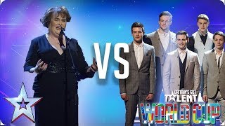 Susan Boyle vs Collabro  Britains Got Talent World Cup 2018 [upl. by Esikram344]