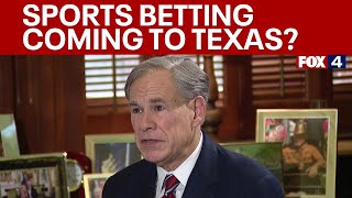 Texas sports betting Gov Abbott on where he stands [upl. by Ecnerrat885]