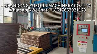 25layers hot press machine with automatic loading unlaoding machine [upl. by Brag]