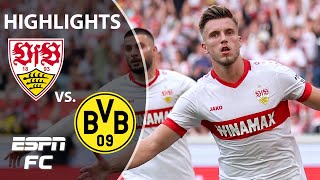 VfB Stuttgart vs Borussia Dortmund  Bundesliga Highlights  ESPN FC [upl. by Nnayelsel]