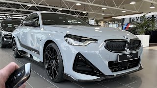 2022 BMW M2 series with M Performance Parts M240i xDrive 374 hp  Startup Sound Visual Review [upl. by Natsirt]