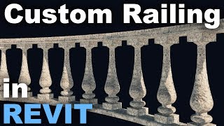 Classical Baluster Railing in Revit Custom Railing in revit [upl. by Bree85]