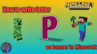 How to write letter P on banner in Minecraft  creative video shorts minecraftpe vickygamia [upl. by Cyrilla]