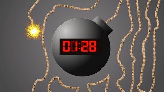 2 Minute Timer With Bomb Explosion No Copyright  Timer Bomb 2min  Digital Timer  Cool Timer [upl. by Hahsia]