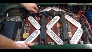 EZGO RXV New Trojan T1275 Battery Installation [upl. by Navnod]