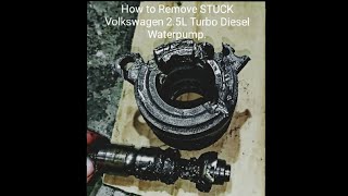 VW MK5 25 WATERPUMP REMOVAL AND INSTALL PART 2 [upl. by Yentuoc30]