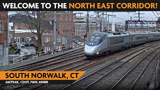 Norwalk SoNo Tower Connecticut USA  Virtual Railfan LIVE [upl. by Bacon]