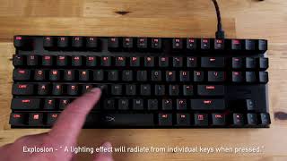 Kingston HyperX Alloy FPS Pro Keyboard  LED Lighting Modes [upl. by Siloum]