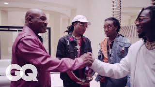 Mike Tyson Takes Migos on a Tour of His Mansion  GQ [upl. by Ielak823]