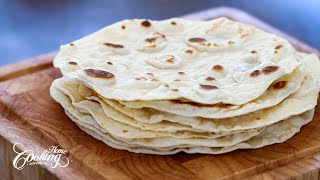 Homemade Flour Tortillas  Easy and Quick Recipe [upl. by Malliw]