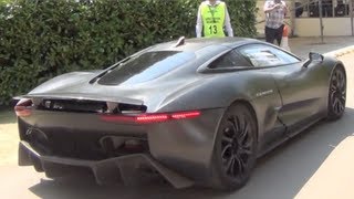 Jaguar CX75 SOUND  Accelerations and Driving Scenes [upl. by Harhay]