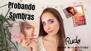 PROBANDO SOMBRAS DE RUDE COSMETICS  Ro Contardo [upl. by Nuri]