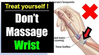 Thumb wrist pain relief How to fix De quervains Tenosynovitis [upl. by Yelroc]