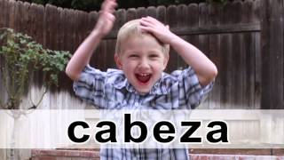 🎶 Cabeza Cara Hombros Pies 👃👂👄 A Song in Spanish for learning the parts of the body [upl. by Llenwad924]