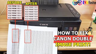 How to Fix Double Image Print or Shadow Print on any Canon Printer  INKfinite [upl. by Nnaharas772]