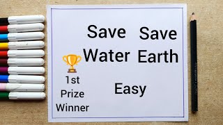 Save Water Drawing Competition  Save Water Save Earth Poster Drawing  Save Water Poster [upl. by Hacissej]