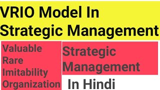 VRIO Model In Strategic Management  VRIO Framework [upl. by Ahsratan]