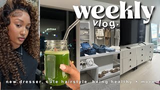 WEEK VLOG FURNITURE UPDATES  ESSENTIAL SHOPPING  NEW HAIR  JUICING  MY HEART WAS BROKEN LOL [upl. by Eremahs397]